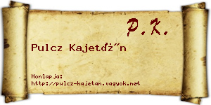 Pulcz Kajetán névjegykártya
